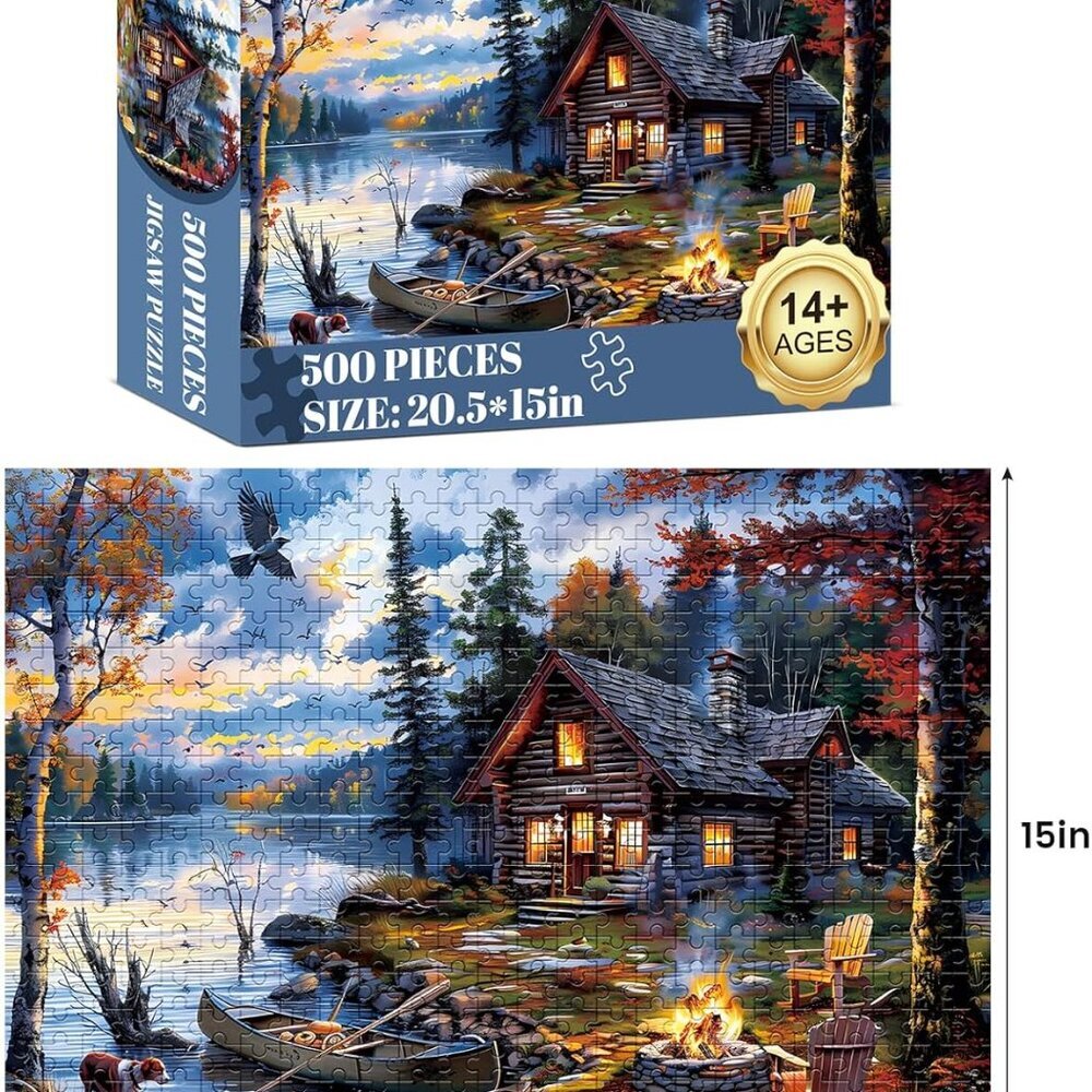 Puzzles for Adults 500 Pieces Puzzle Coutryside Jigsaw Puzzles for Adults Kids A - Picture 2 of 7